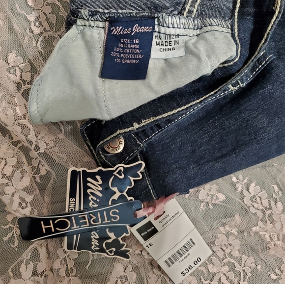 Miss Jeans Denim Mini Skirt 26 Waist Blue Jean - Picture 8 of 8